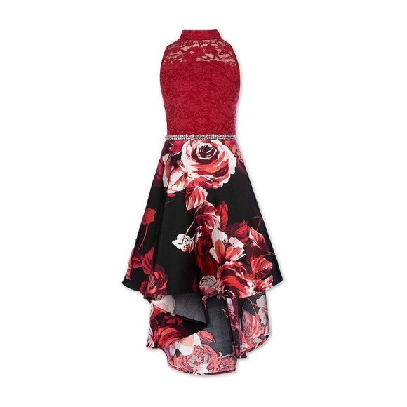 💖 NWT Girl’s Speechless Velvet Bodice Floral Dress – Size 8 - Picture 3 of 13